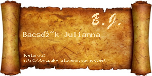 Bacsák Julianna névjegykártya