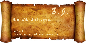 Bacsák Julianna névjegykártya