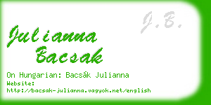 julianna bacsak business card